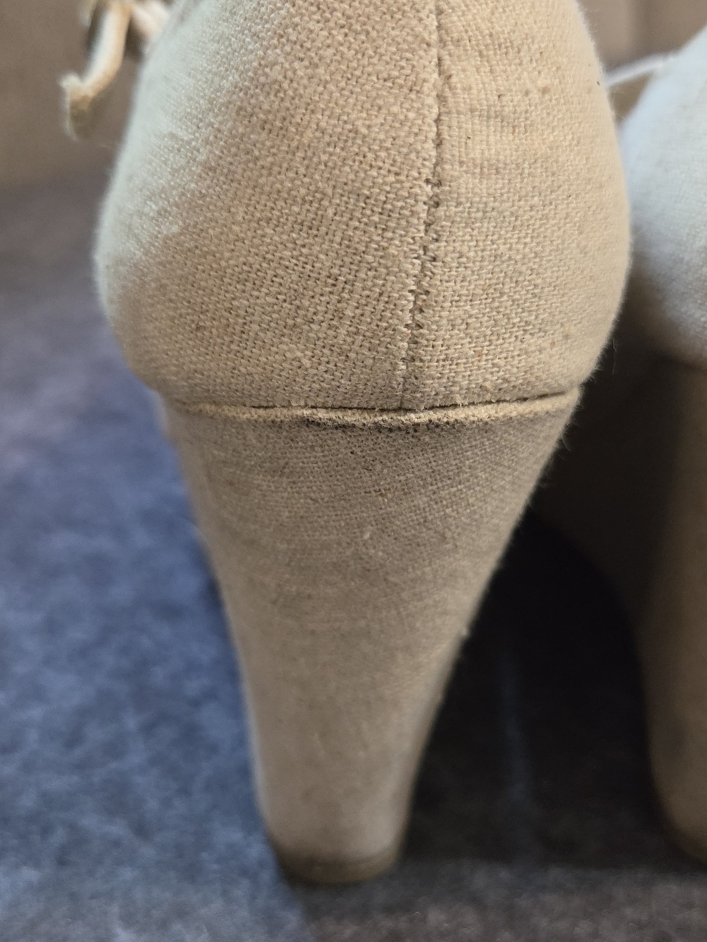 Soda Cream T-Strap Platform Wedge Heels - Picture 7 of 10
